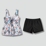 Women’s Tankini Set with V-Neck and Shorts