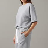 Women’s Two-Piece Set with Crop Top and Drawstring Shorts