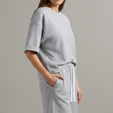 Women’s Two-Piece Set with Crop Top and Drawstring Shorts