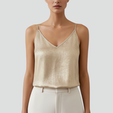 Women’s V-Neck Cami Top with Spaghetti Straps