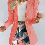 Women Double Breasted Blazer Mini Skirt Set Matching Two Piece