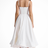 Women's Corset Midi Dress Sweetheart Wedding Guest A Line