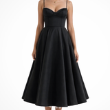 Women's Corset Midi Dress Sweetheart Wedding Guest A Line