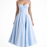 Women's Corset Midi Dress Sweetheart Wedding Guest A Line