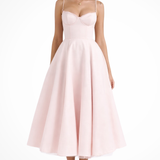 Women's Corset Midi Dress Sweetheart Wedding Guest A Line