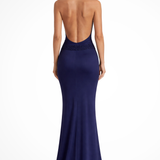 Women's Halter Neck Masi Dress Wedding Guest Backless