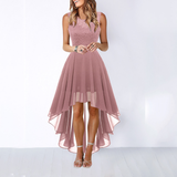 Women's High-Low Midi Dress Sleeveless and Elegant Wedding Guest Style