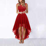 Women's High-Low Midi Dress Sleeveless and Elegant Wedding Guest Style