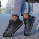 Women's Lace-Up Trainers - Braided Sole and Strap Fastening