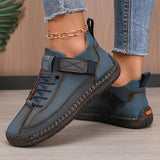 Women's Lace-Up Trainers - Braided Sole and Strap Fastening