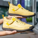 Women's Lace-Up Trainers - Braided Sole and Strap Fastening