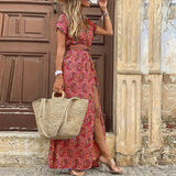 Women's Maxi Dress Boho Summer Floral Print