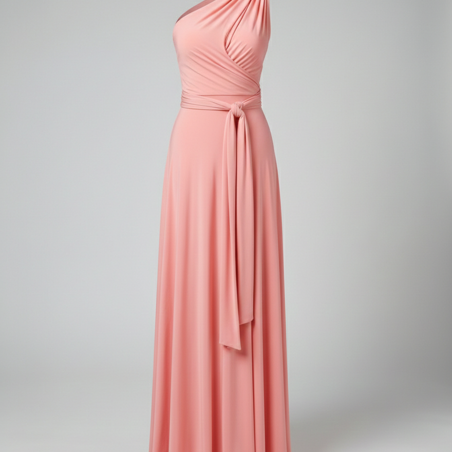 Women's Multiway Wrap Maxi Dress - V-Neck and Versatile Tie Design