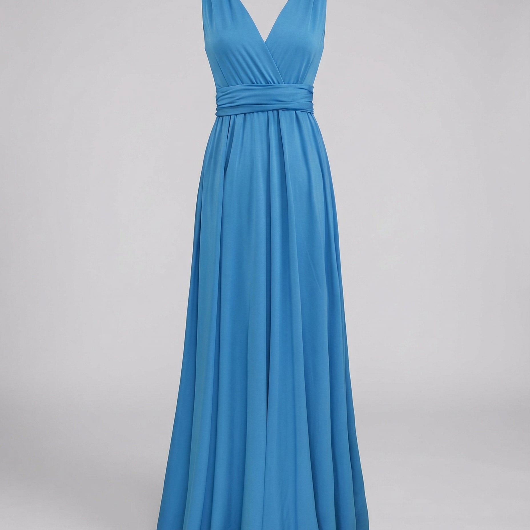 Women's Multiway Wrap Maxi Dress - V-Neck and Versatile Tie Design
