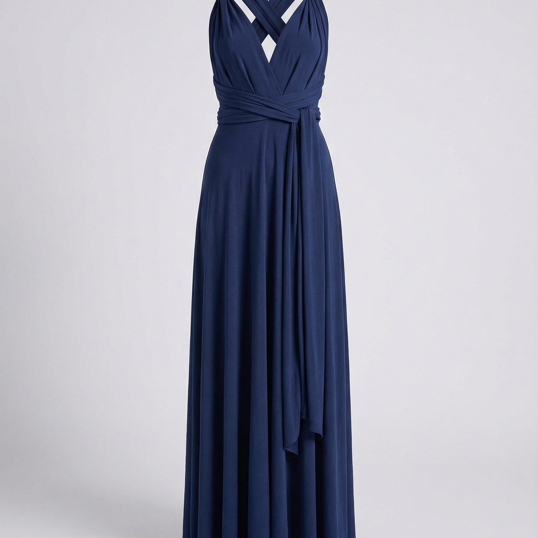 Women's Multiway Wrap Maxi Dress - V-Neck and Versatile Tie Design