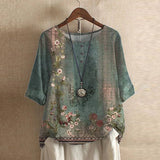 Women's Printed Blouse Summer Loose Fit Tunics
