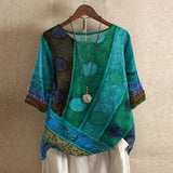 Women's Printed Blouse Summer Loose Fit Tunics