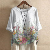 Women's Printed Blouse Summer Loose Fit Tunics