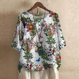 Women's Printed Blouse Summer Loose Fit Tunics