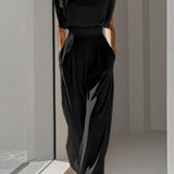 Women's Sleeveless Jumpsuit Elegant Wide Leg