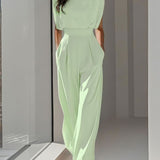 Women's Sleeveless Jumpsuit Elegant Wide Leg