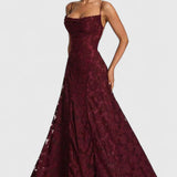 Women's Strappy Back Wedding Guest Maxi Dress Textured Fabric