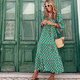 Women's Tiered Maxi Dress Boho Summer Long Smock