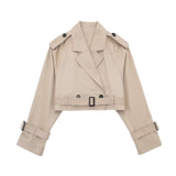 Ladies Cropped Trench Jacket