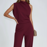 Women's Sleeveless Wide Leg Jumpsuit