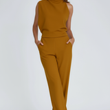 Women's Sleeveless Wide Leg Jumpsuit