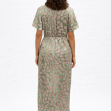 Amelia Breathable Flattering Ruched Midi Wedding Guest Dress