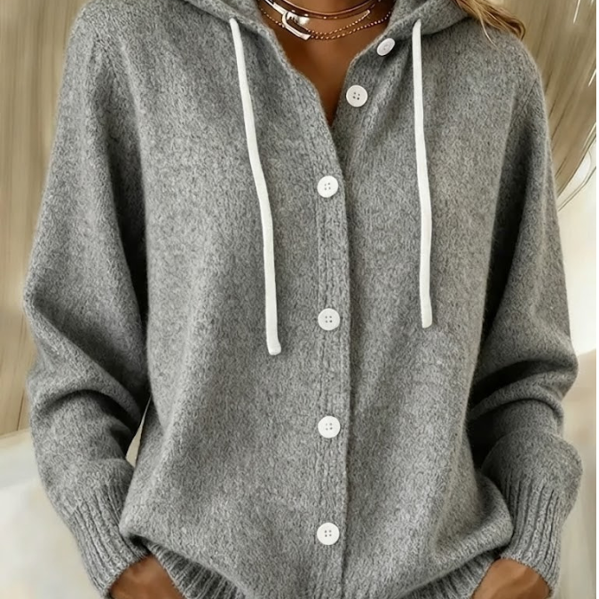 Cozy Hooded Knit Cardigan