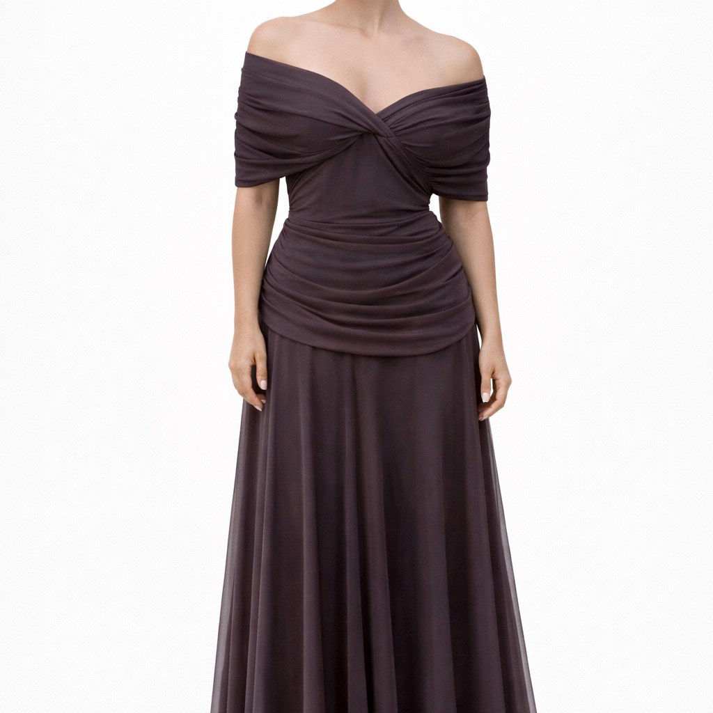 Cecilia Off Shoulder Wedding Guest Maxi Dress