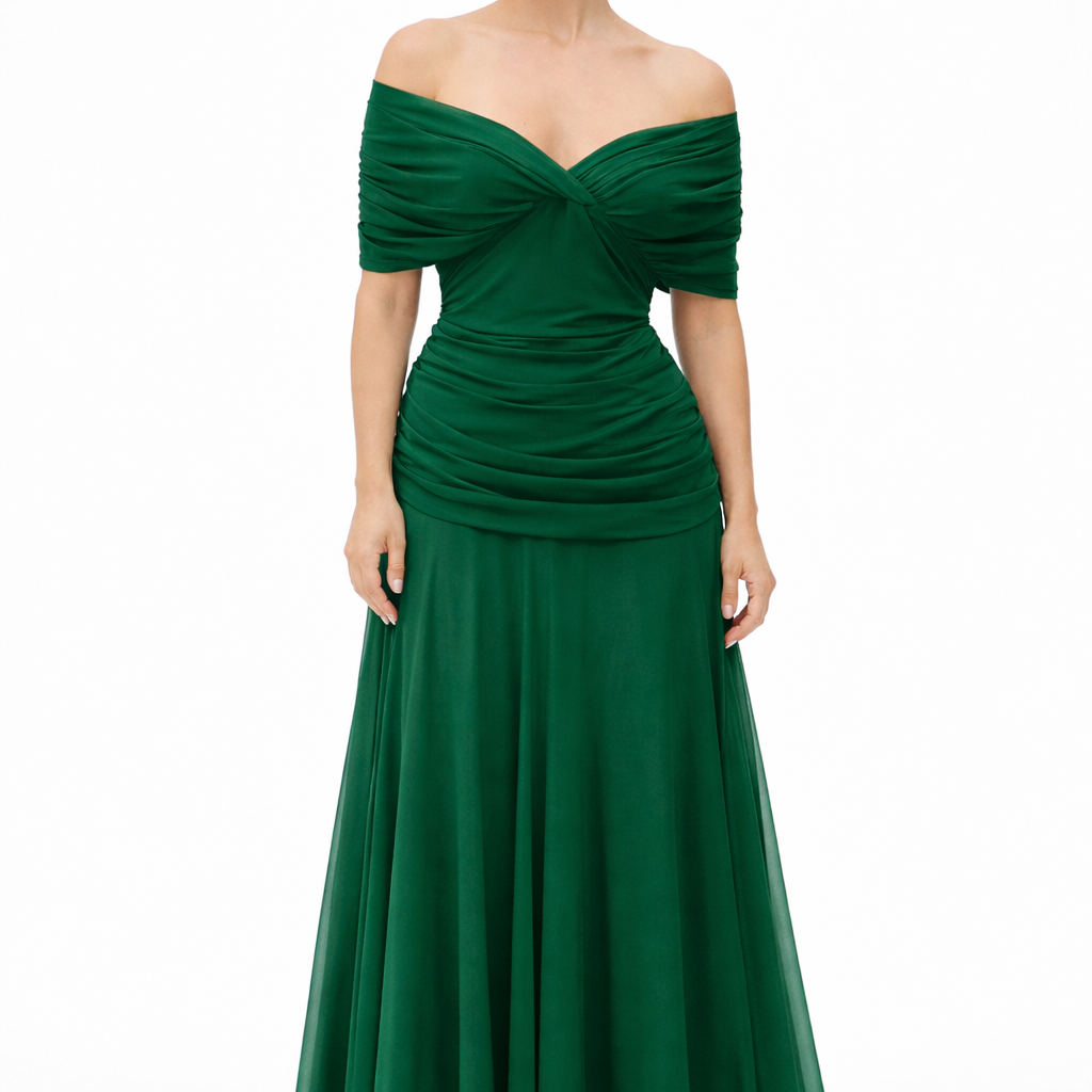 Cecilia Off Shoulder Wedding Guest Maxi Dress