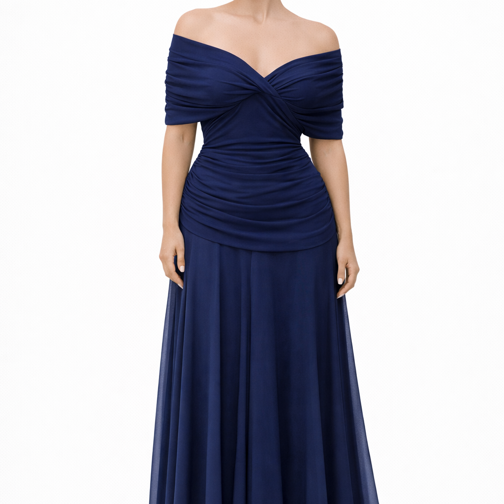 Cecilia Off Shoulder Wedding Guest Maxi Dress