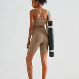 Women's High-Waisted Sport Biker Shorts with Side Pocket