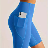 Women's High-Waisted Sport Biker Shorts with Side Pocket