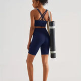 Women's High-Waisted Sport Biker Shorts with Side Pocket