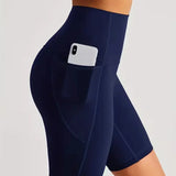 Women's High-Waisted Sport Biker Shorts with Side Pocket