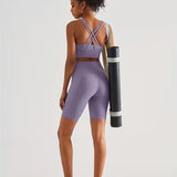 Women's High-Waisted Sport Biker Shorts with Side Pocket