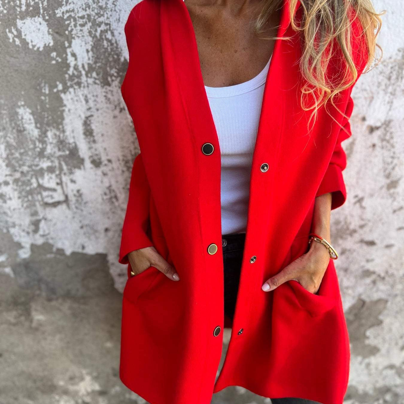 Knitted Hooded Cardigan for Women