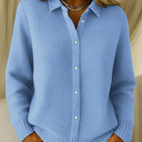 COLLARED KNIT CARDIGAN