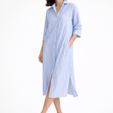 Emily Womens Striped Shirt Dress