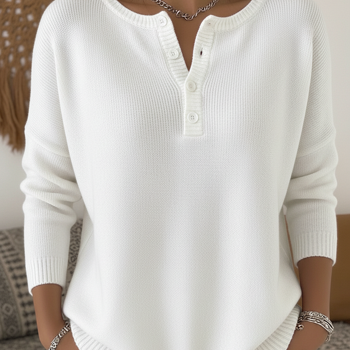Classic Button Knit Sweater