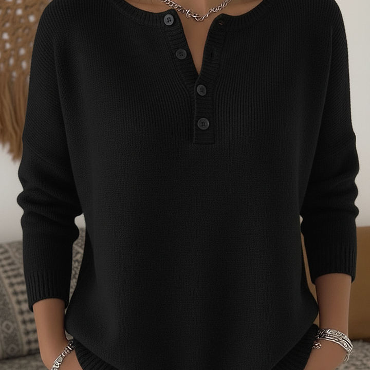 Classic Button Knit Sweater