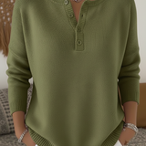 Classic Button Knit Sweater