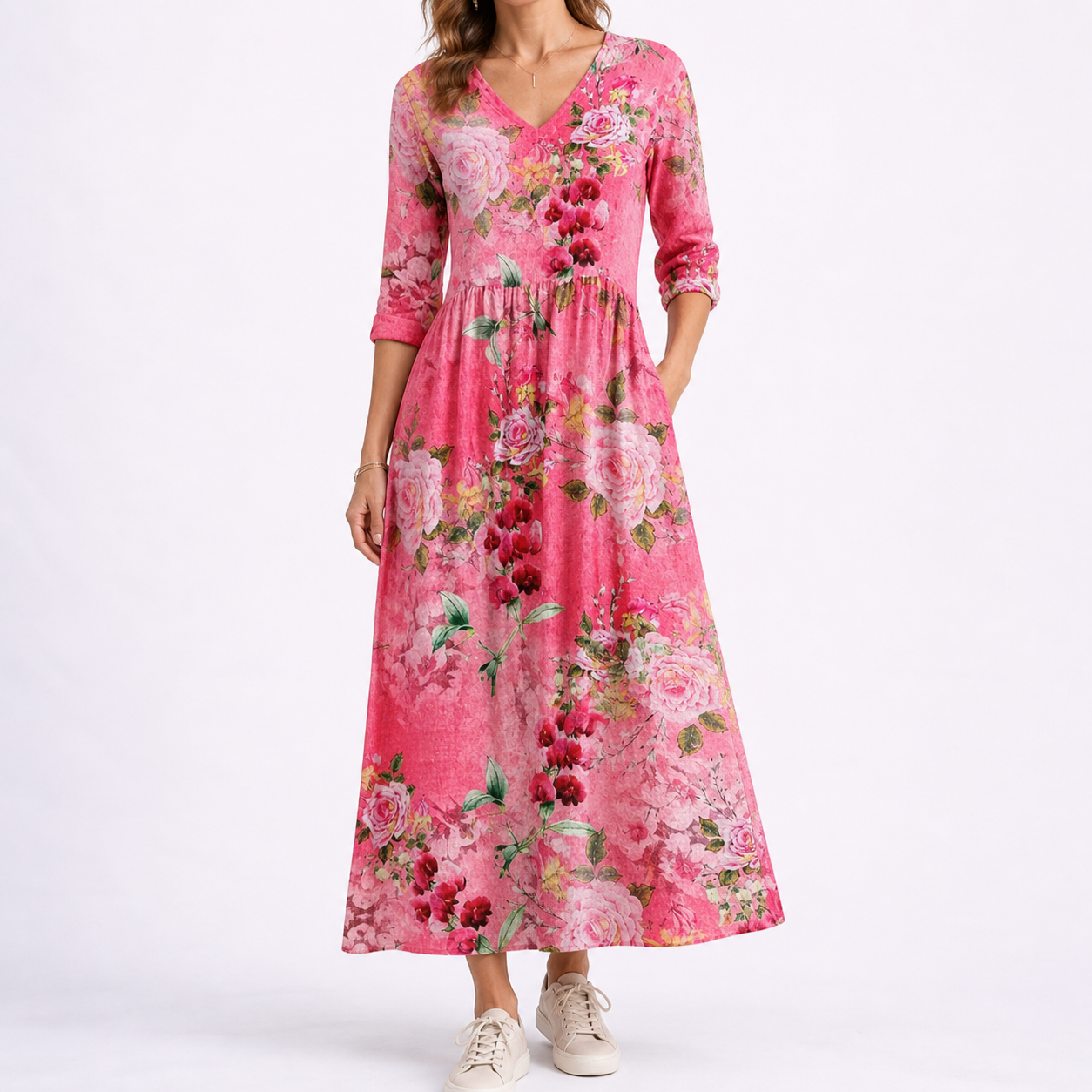Women's Summer Floral Midi Dress