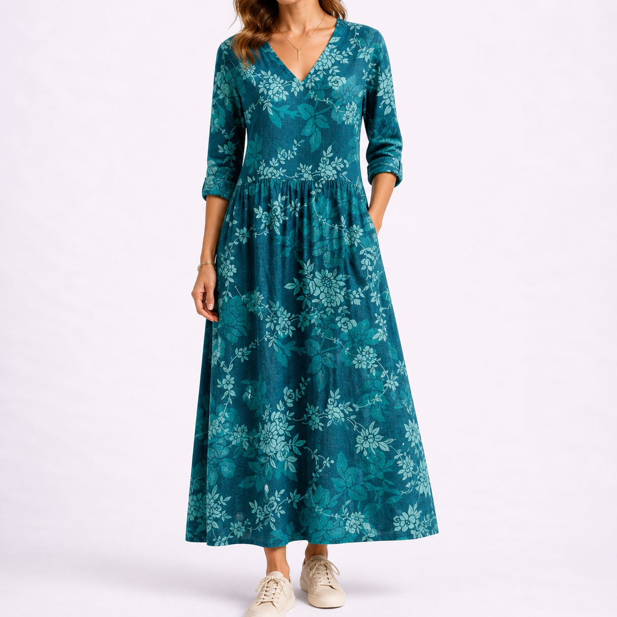 Women's Summer Floral Midi Dress