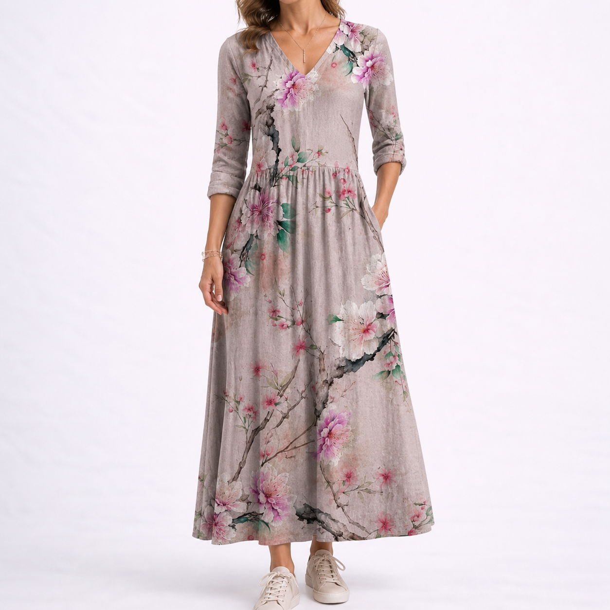 Women's Summer Floral Midi Dress
