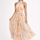 Jacky Breathable Halter Neck Summer Maxi Dress
